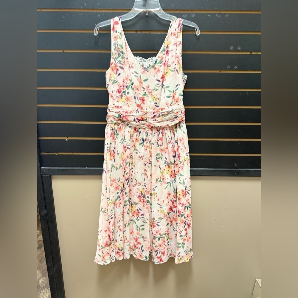 DressBarn DB Established 1962 Floral Sleeveless Midi Dress Size 12